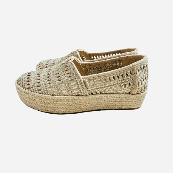 TOMS Valentia Platform Slip-On Espadrille Shoe Size 7 in Champagne - Picture 6 of 11